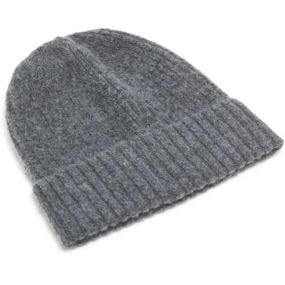 NWT Free People Winnie Waffle Cuff Beanie in Charcoal Grey - Picture 6 of 6